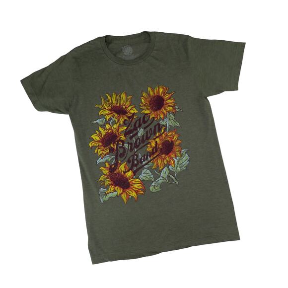 Zac Brown Band Green Sunflower Graphic Tee Small Band Concert T-Shirt Country - Picture 5 of 6